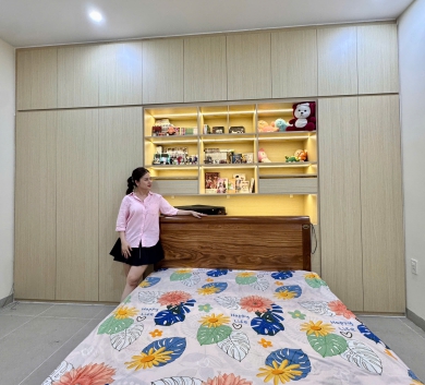 Tủ MDF âm tường (Công trình Tây Sơn)